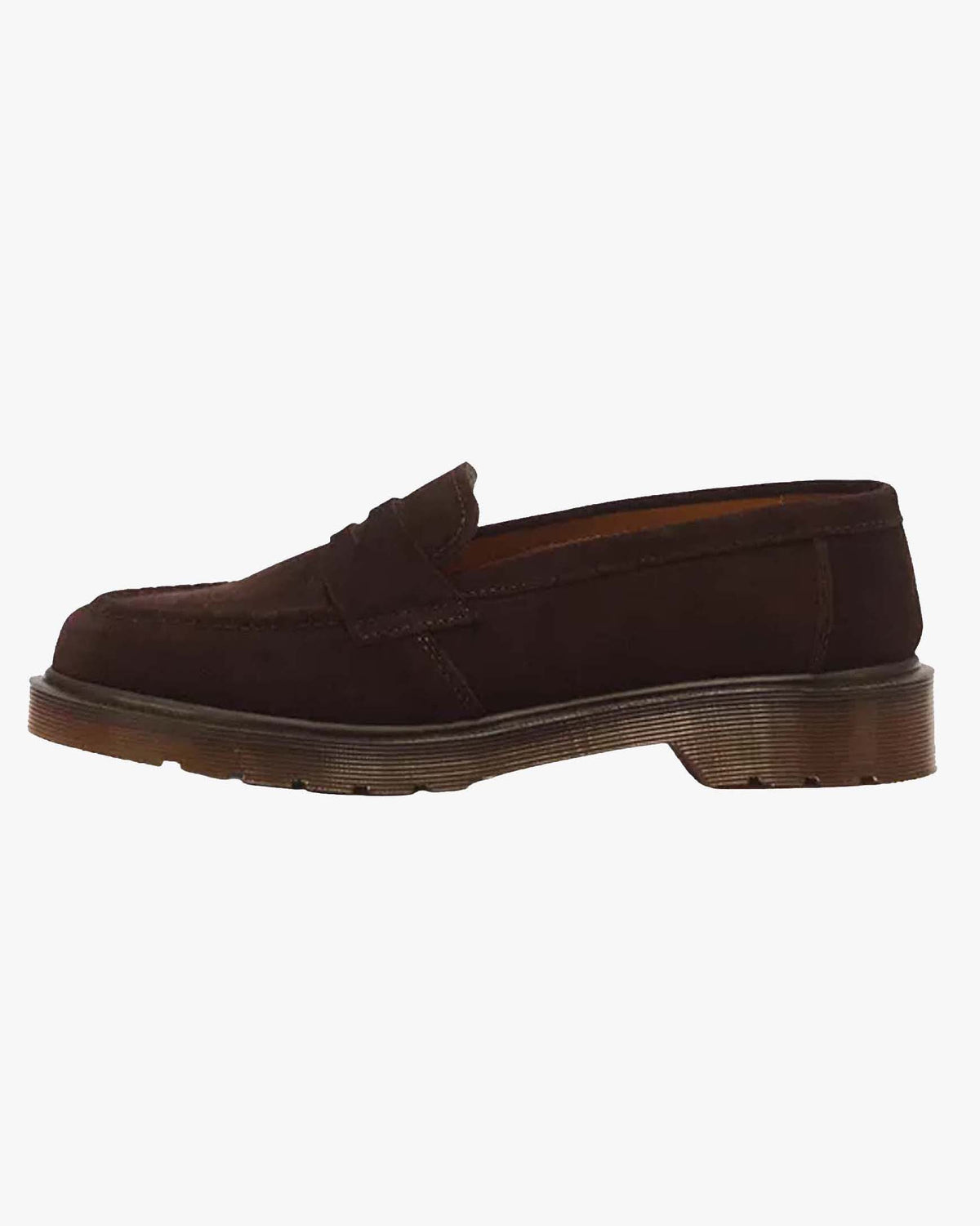 Dr Martens Made In England Delapre Penny Loafers - Brindle Brown Repello Calf Suede