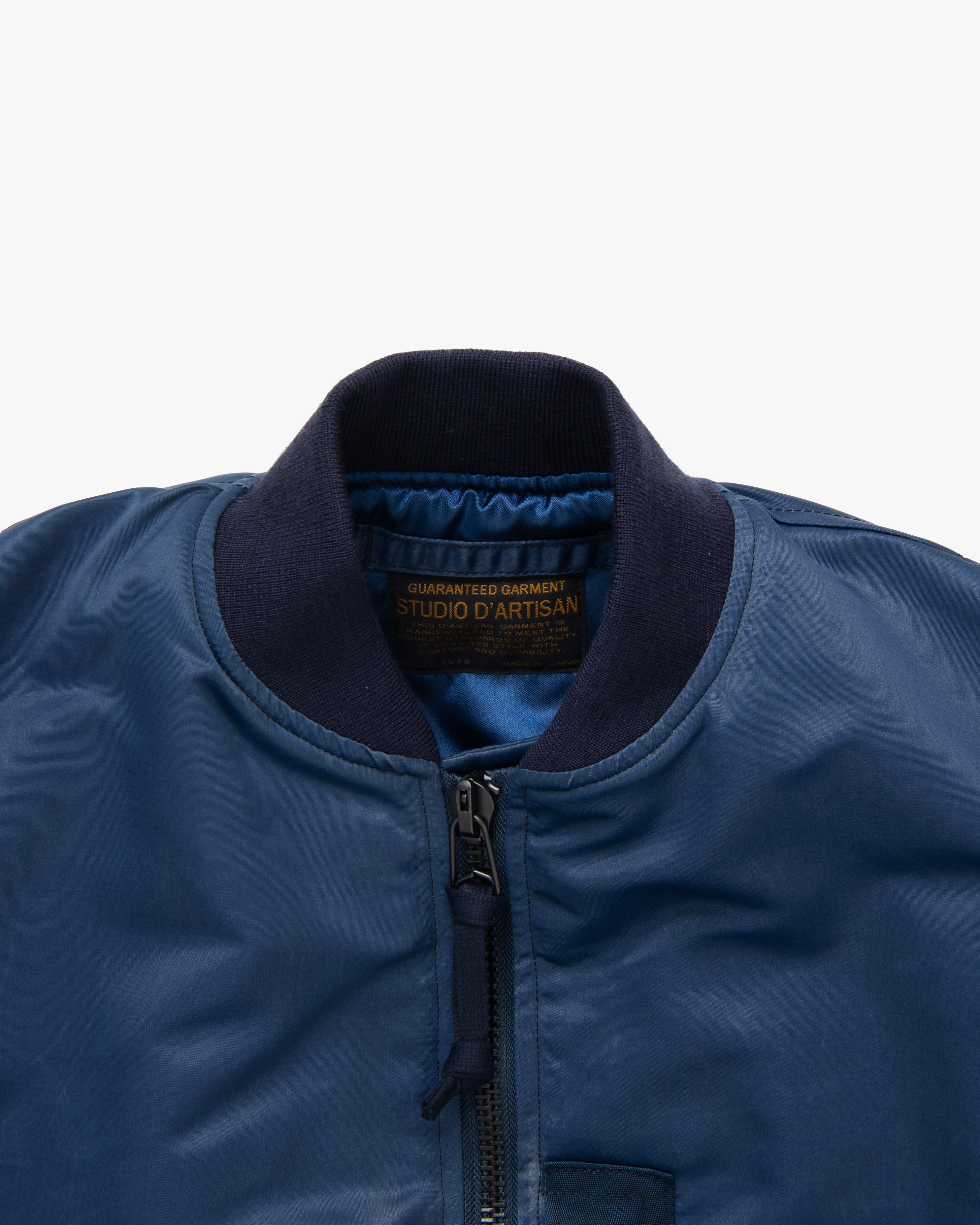 Studio D'Artisan 4623 Indigo MA-1 Jacket - Blue