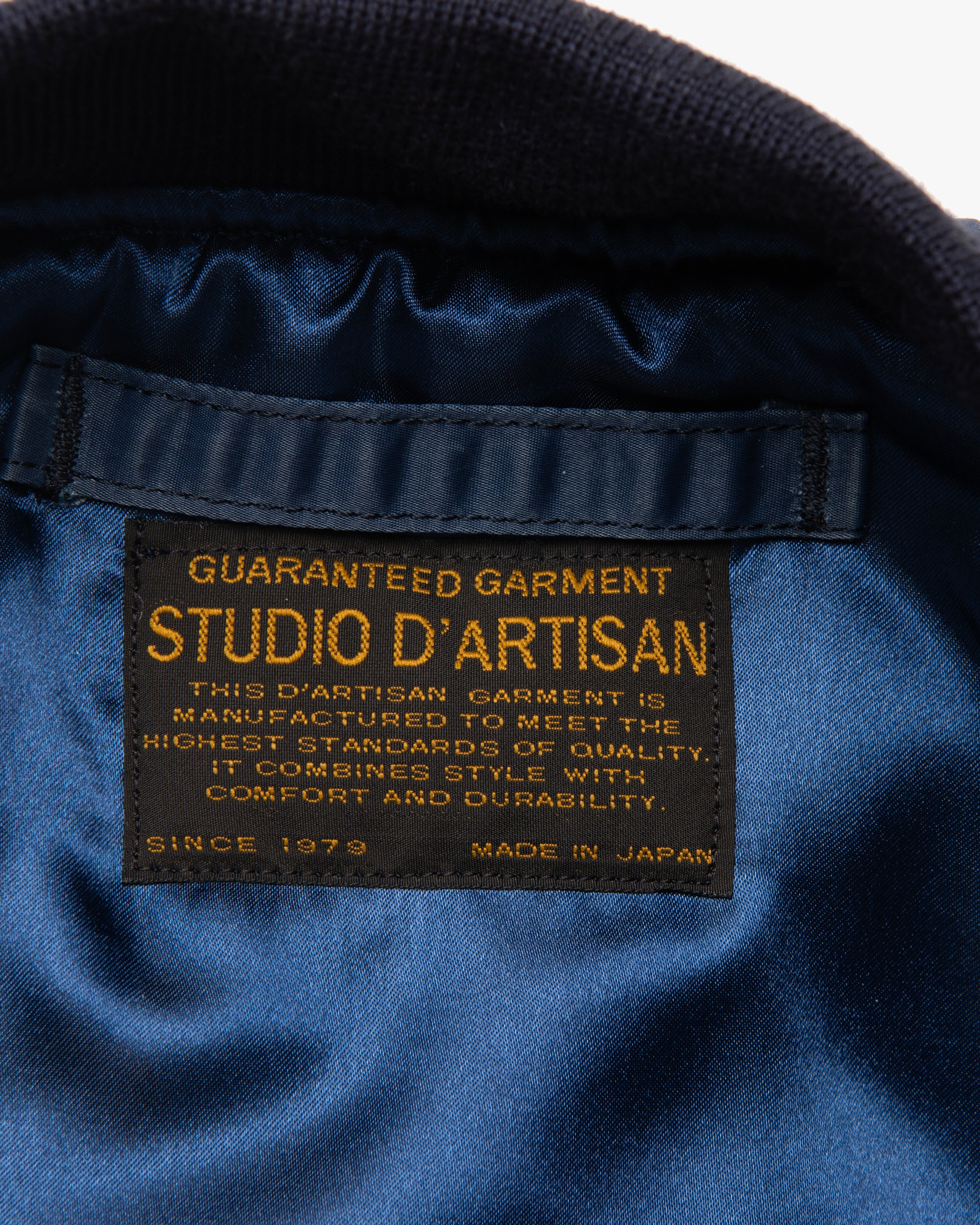 Studio D'Artisan 4623 Indigo MA-1 Jacket - Blue