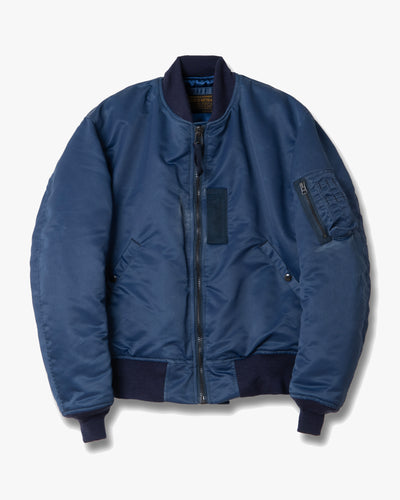 Studio D'Artisan 4623 Indigo MA-1 Jacket - Blue