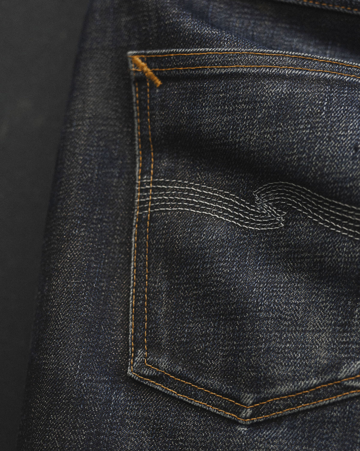 Nudie Steady Eddie II Regular Tapered Mens Jeans - Dry Ace Selvage | Nudie Jeans Jeans | JEANSTORE