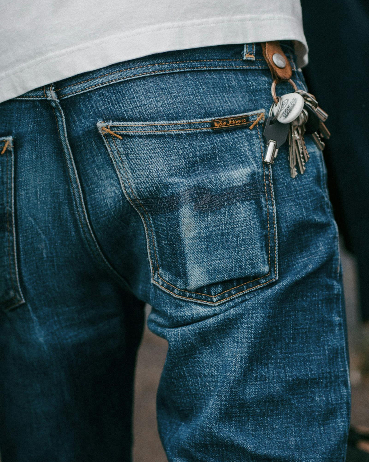 Nudie Steady Eddie II Regular Tapered Mens Jeans - Dry Ace Selvage | Nudie Jeans Jeans | JEANSTORE