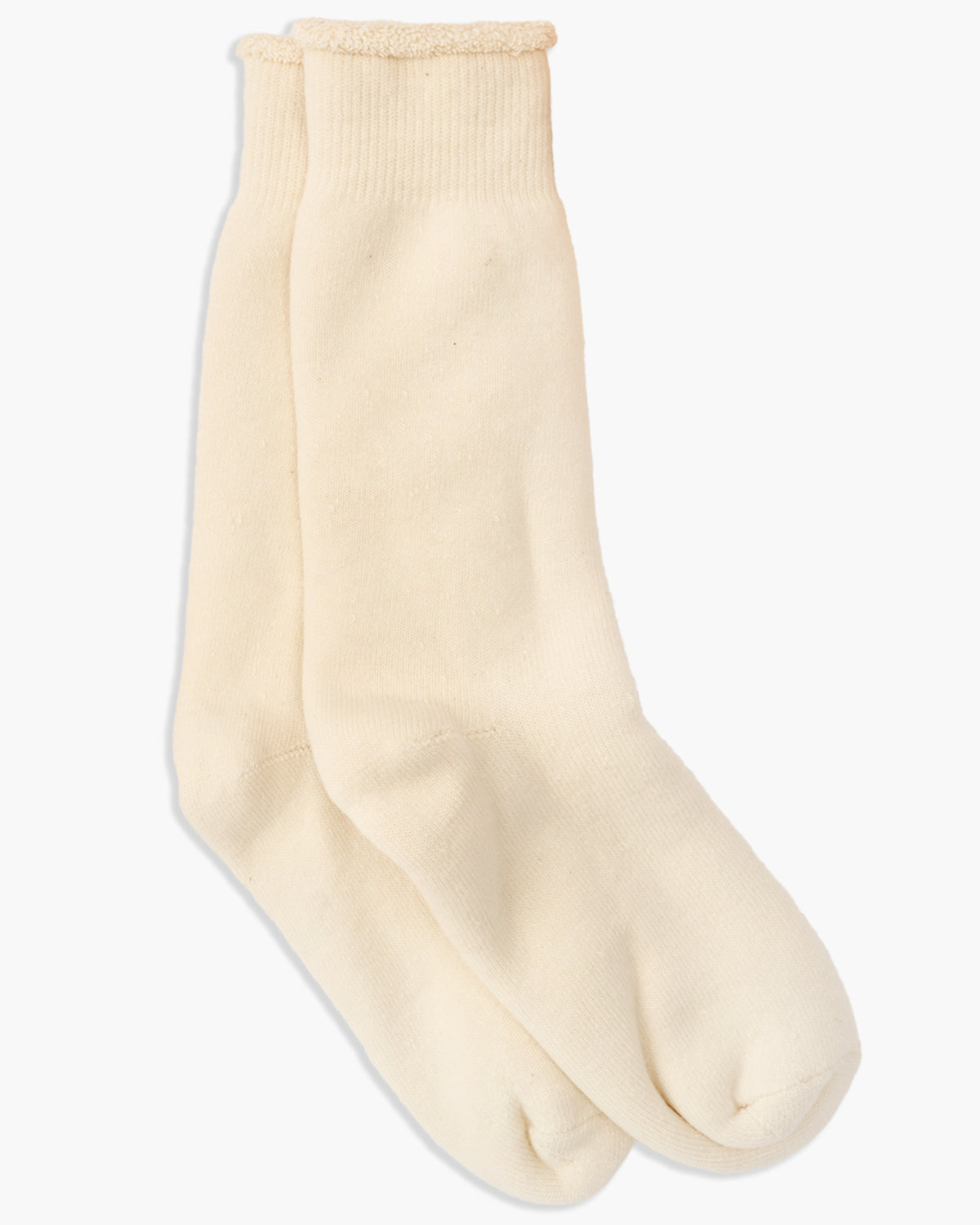RoToTo R1001 Double Face Crew Socks - Ivory | RoToTo Socks | JEANSTORE