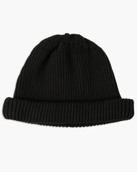 RoToTo R5021 Cotton Roll Up Beanie - Black | RoToTo Hats | JEANSTORE