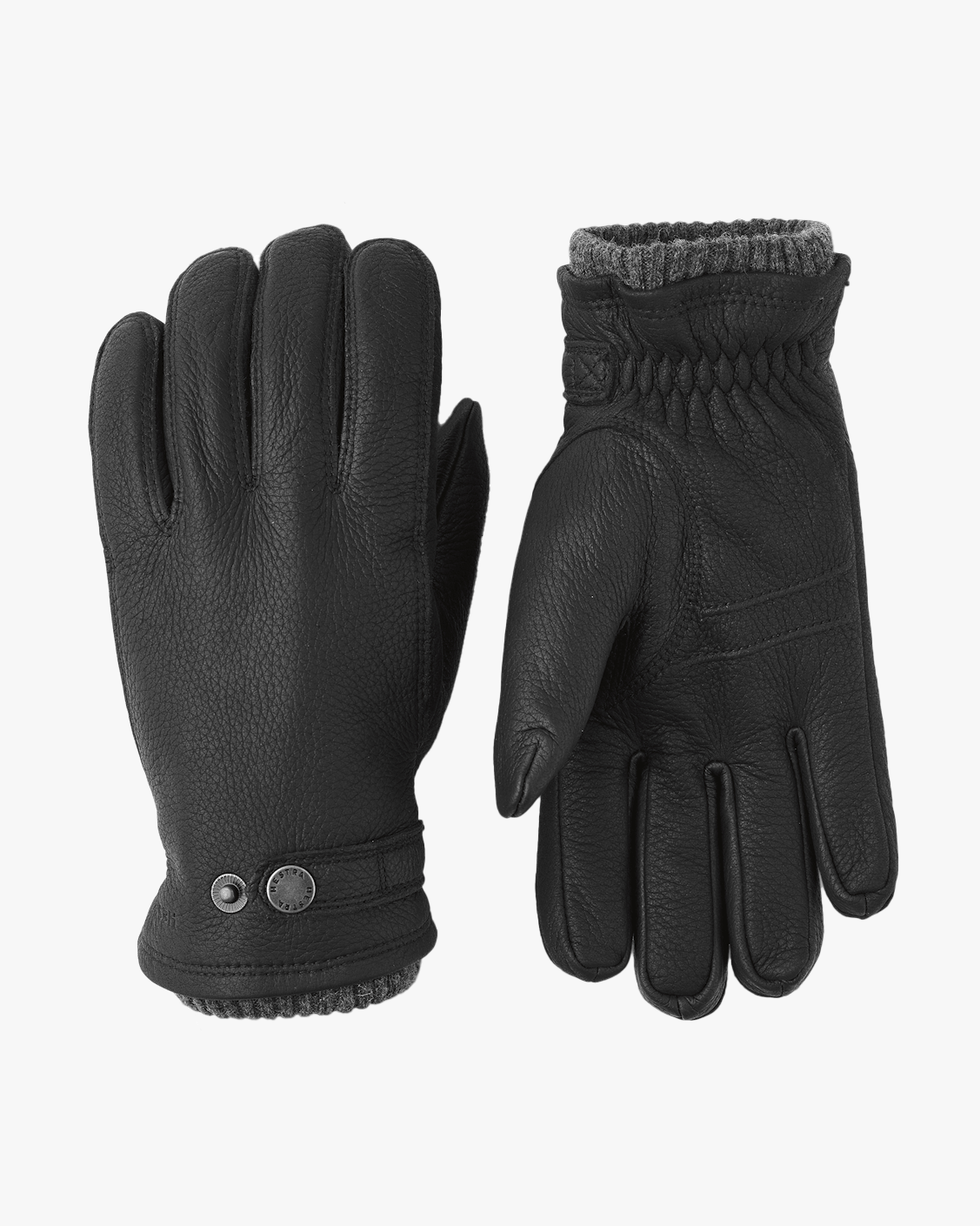 Hestra Utsjö Elk Leather Gloves - Black | Hestra Gloves | JEANSTORE