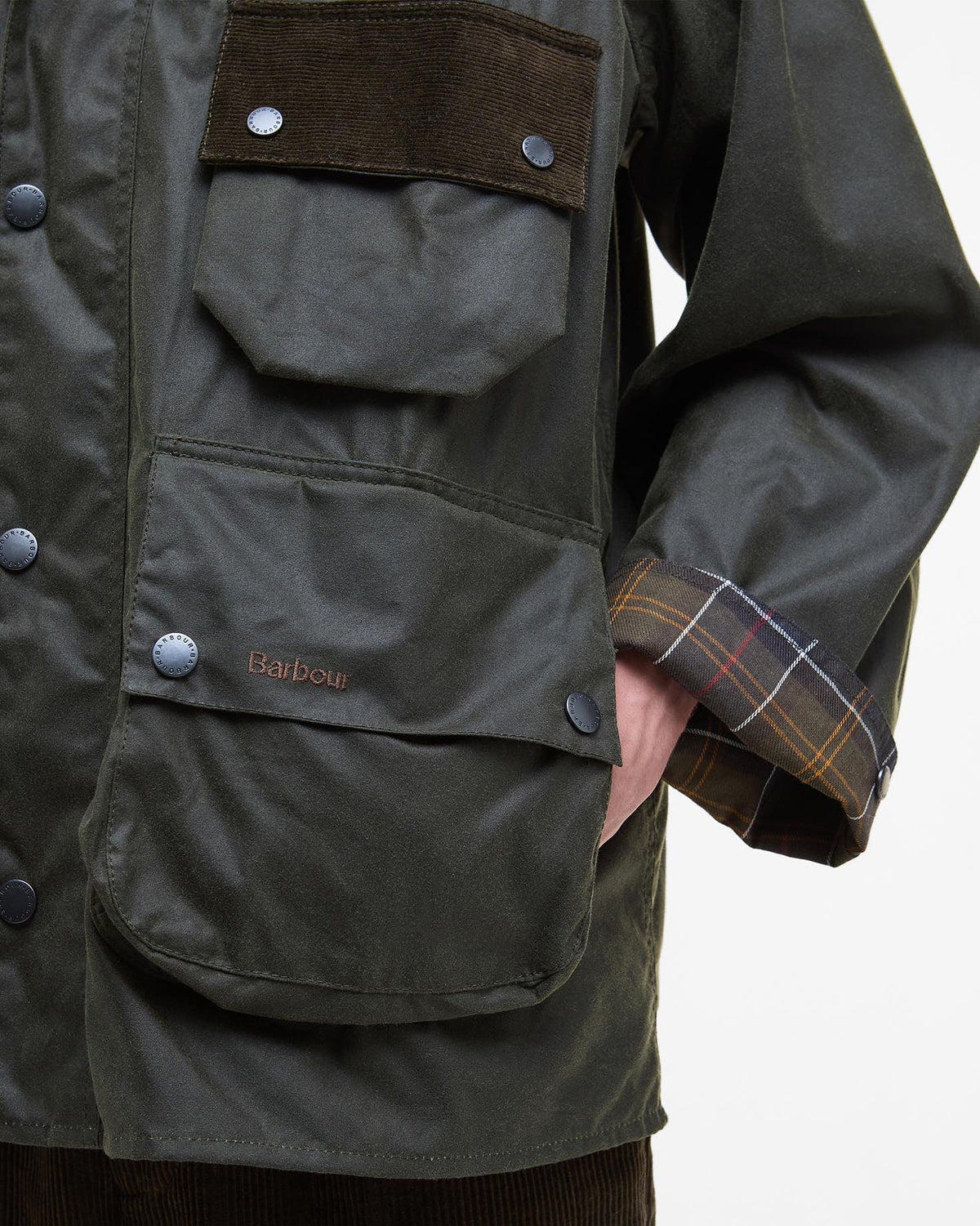 Barbour Heritage Modified Solway Wax Jacket - Olive | Barbour Jackets & Coats | JEANSTORE