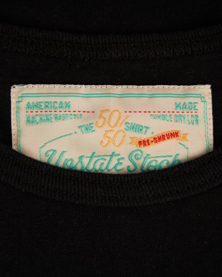 Upstate Stock 50/50 Upcycled Cotton Classic Tee - Piece Dyed Black | Upstate Stock T Shirts | JEANSTORE