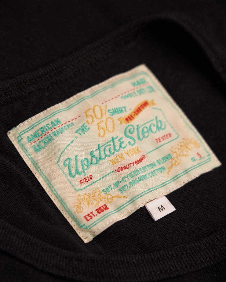 Upstate Stock 50/50 Upcycled Cotton Classic Tee - Piece Dyed Black | Upstate Stock T Shirts | JEANSTORE