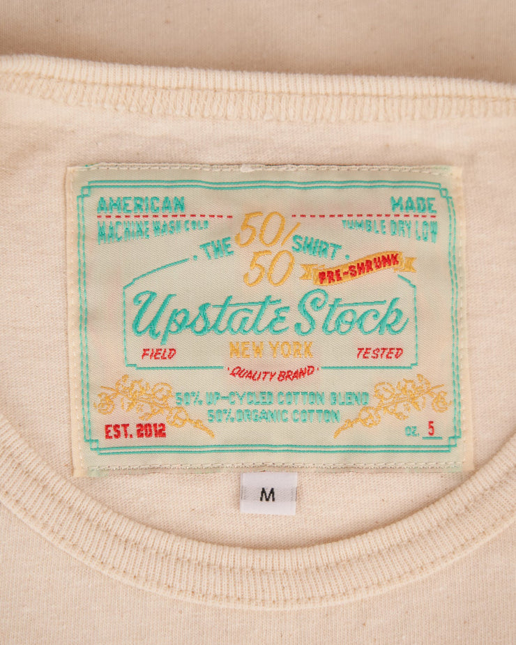 Upstate Stock 50/50 Upcycled Cotton Classic Tee - Natural Scour | Upstate Stock T Shirts | JEANSTORE