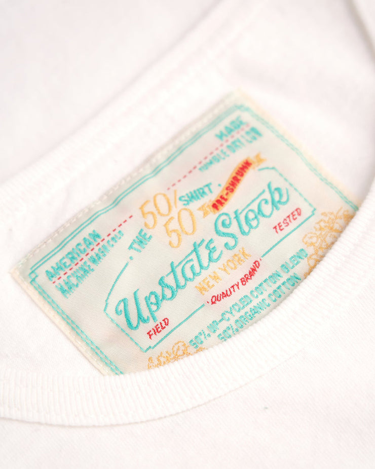 Upstate Stock 50/50 Upcycled Cotton Classic Tee - White