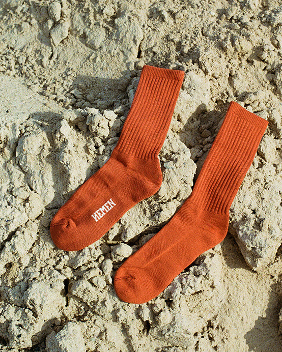 Hemen Biarritz HMN04 Organic Cotton Rib Sport Socks - Copper | Hemen Biarritz Socks | JEANSTORE