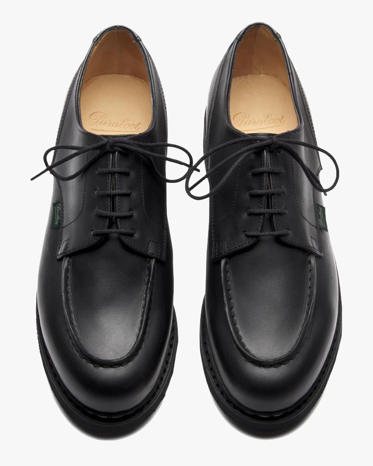 Paraboot Chambord 5-Eye Derby Shoe - Lisse Noir / Tex Noire | Paraboot Shoes | JEANSTORE