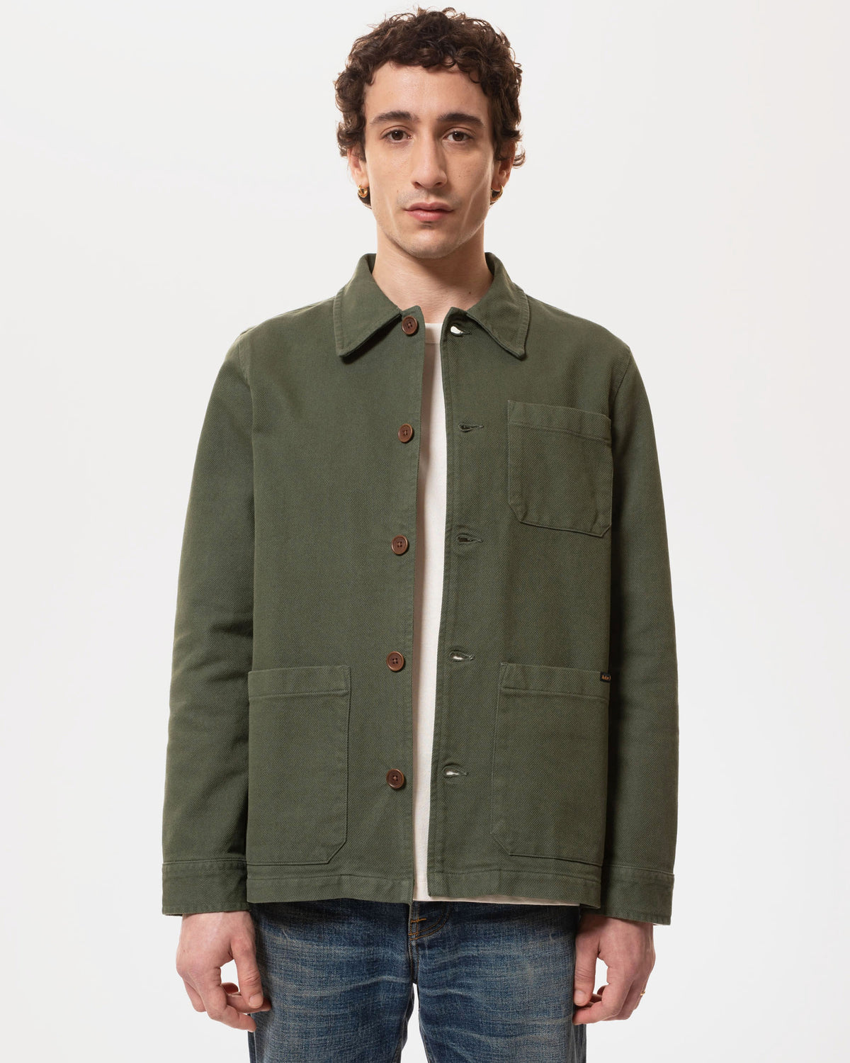 Nudie Jeans Barney Worker Jacket - Olive | Nudie Jeans Jackets & Coats | JEANSTORE