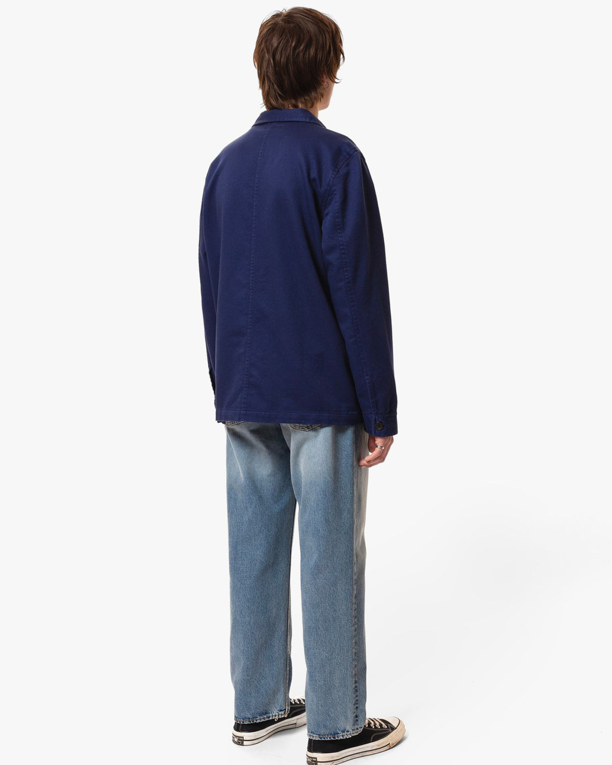 Nudie Jeans Barney Worker Jacket - Mid Blue | Nudie Jeans Jackets & Coats | JEANSTORE