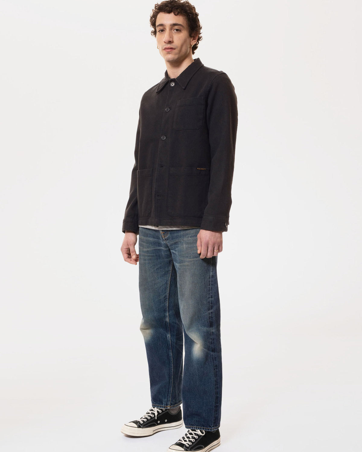 Nudie Jeans Barney Worker Jacket - Black | Nudie Jeans Jackets & Coats | JEANSTORE