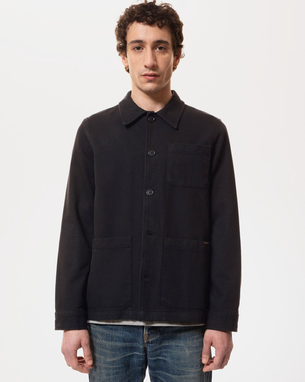 Nudie Jeans Barney Worker Jacket - Black | Nudie Jeans Jackets & Coats | JEANSTORE