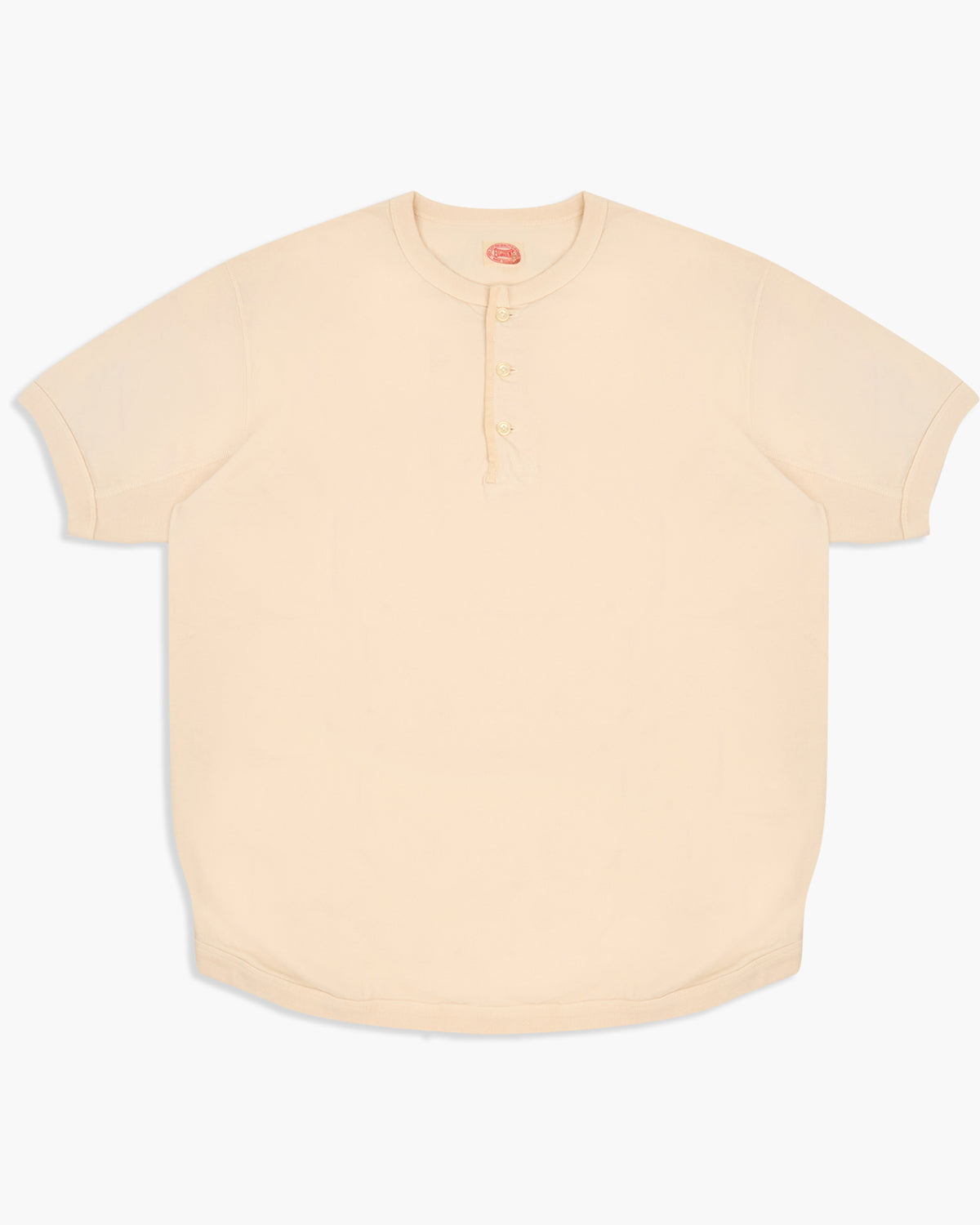 Fullcount 5222H-21 Flat Seam Heavyweight Henley Tee - Ecru | Fullcount T Shirts | JEANSTORE