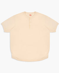 Fullcount 5222H-21 Flat Seam Heavyweight Henley Tee - Ecru | Fullcount T Shirts | JEANSTORE