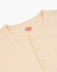 Fullcount 5222H-21 Flat Seam Heavyweight Henley Tee - Ecru | Fullcount T Shirts | JEANSTORE