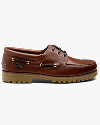 Loake Lifestyle 523 Deck Shoe - Brown Waxy Leather