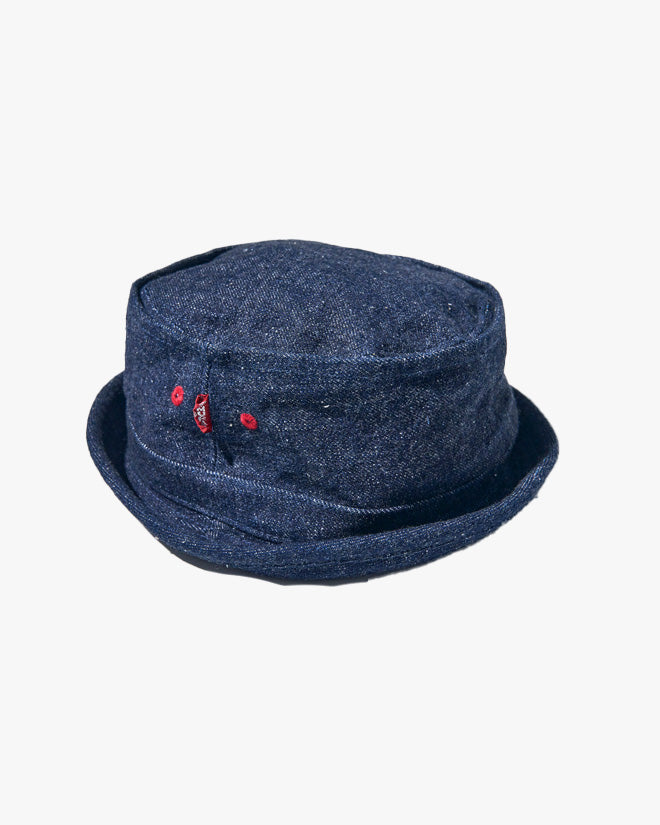 Samurai Jeans SJ401HT-15oz Pork Pie Hat - Indigo | Samurai Jeans Hats | JEANSTORE
