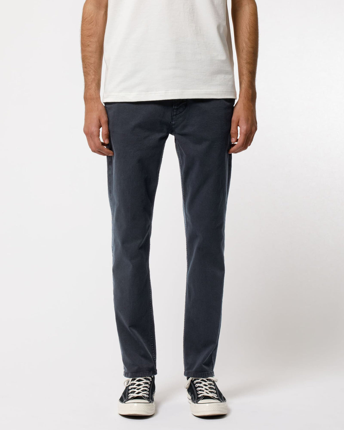 Nudie Easy Alvin Slim Tapered Mens Chinos - Dark Midnight | Nudie Jeans Chinos & Trousers | JEANSTORE