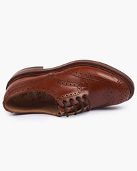 Trickers Bourton Country Derby Brogues - Marron Antique / Dainite Sole | Trickers Shoes | JEANSTORE