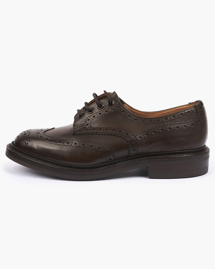 Trickers Bourton Country Derby Brogues - Espresso Burnished / Dainite Sole