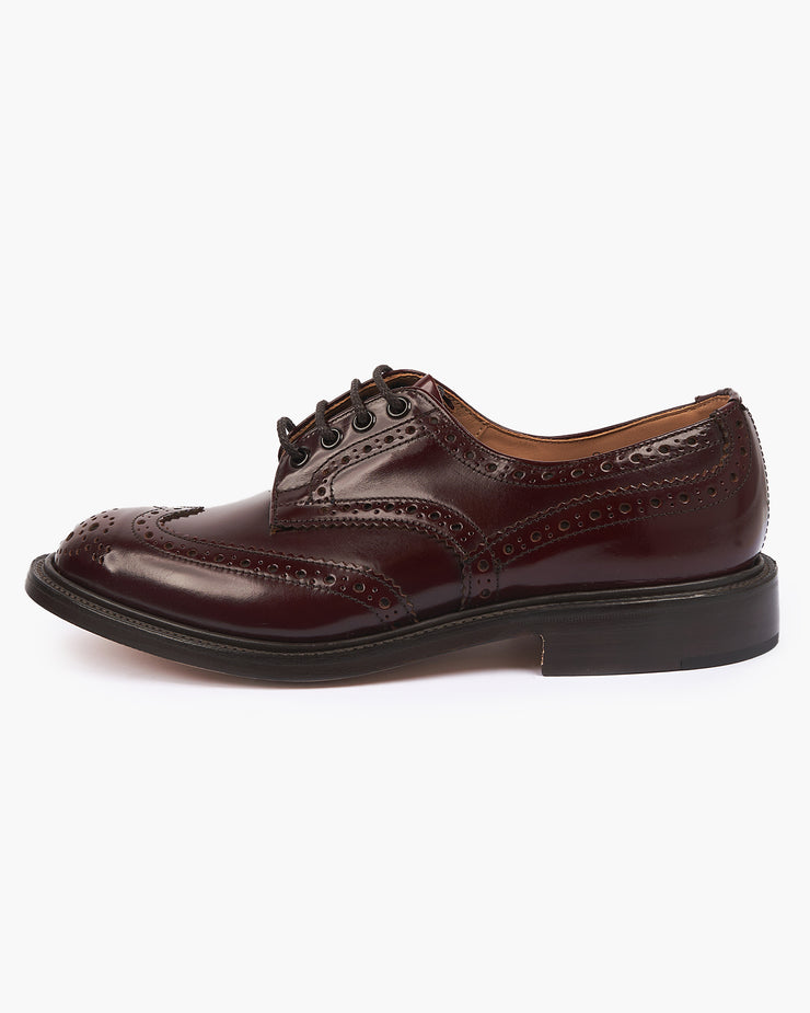 Trickers Bourton Country Derby Brogues - Burgundy Bookbinder / Double Leather Sole | Trickers Shoes | JEANSTORE