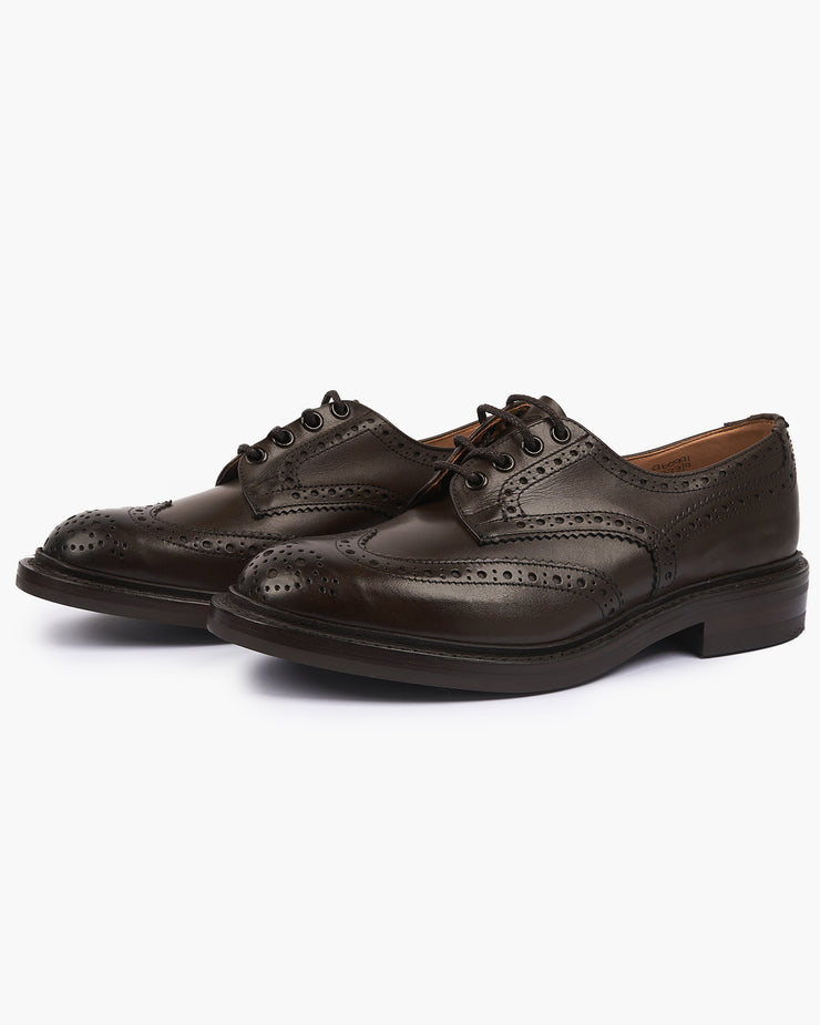 Trickers Bourton Country Derby Brogues - Espresso Burnished / Dainite Sole