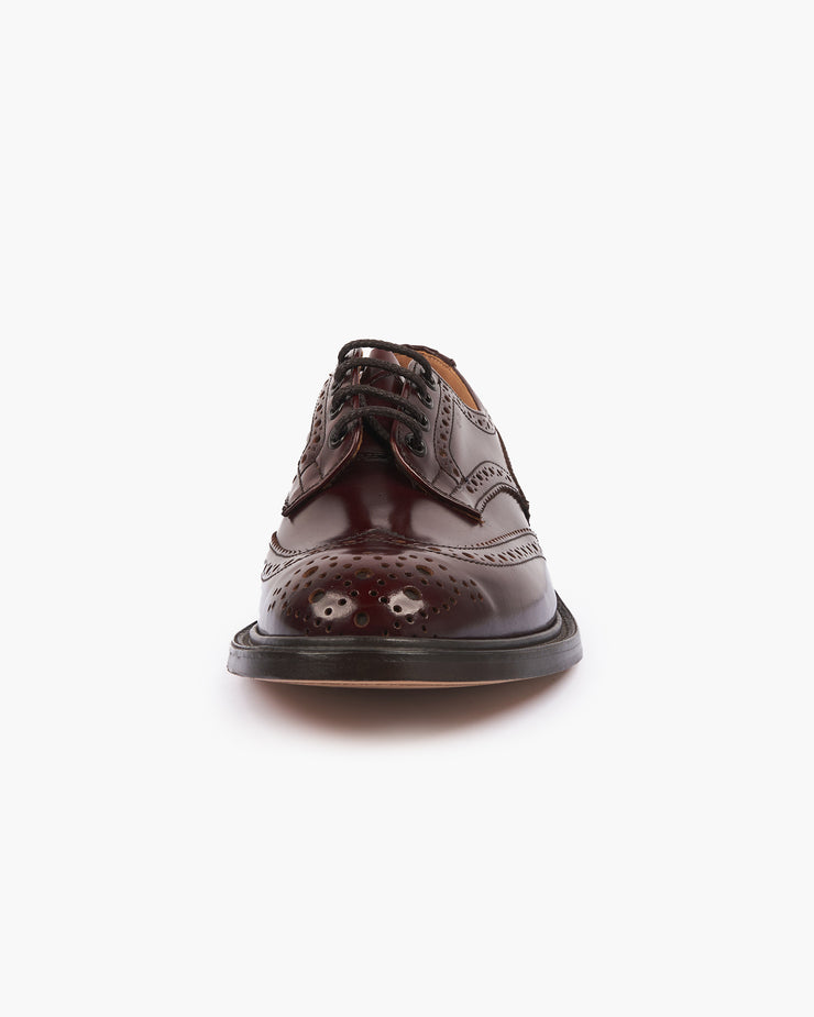 Trickers Bourton Country Derby Brogues - Burgundy Bookbinder / Double Leather Sole | Trickers Shoes | JEANSTORE