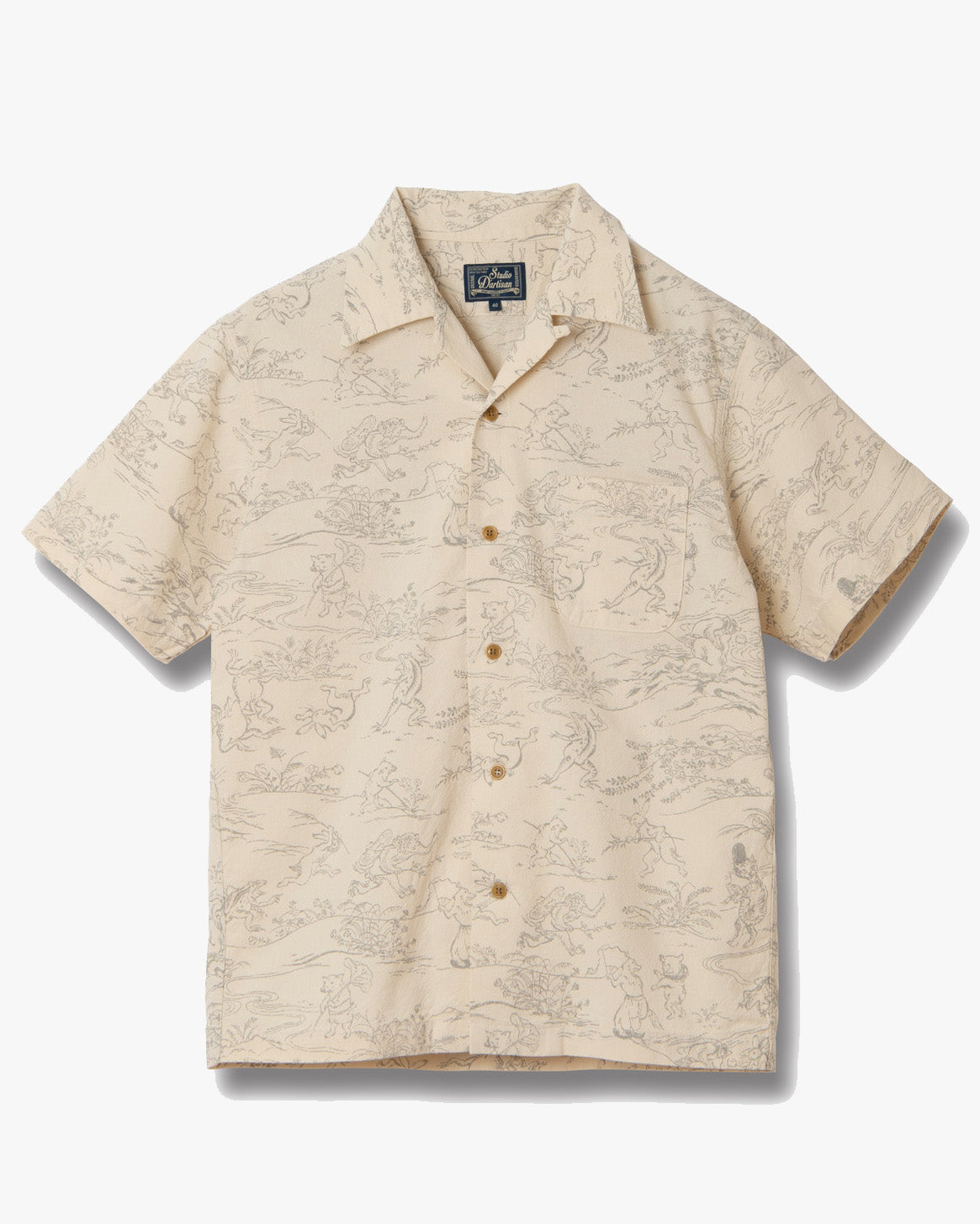 Studio D'Artisan 5736 Manga Open Collar Shirt - Ivory