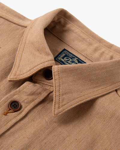 Studio D'Artisan 5740 12oz Fox Cotton Workshirt - Brown | Studio D'Artisan Shirts | JEANSTORE