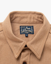 Studio D'Artisan 5740 12oz Fox Cotton Workshirt - Brown | Studio D'Artisan Shirts | JEANSTORE