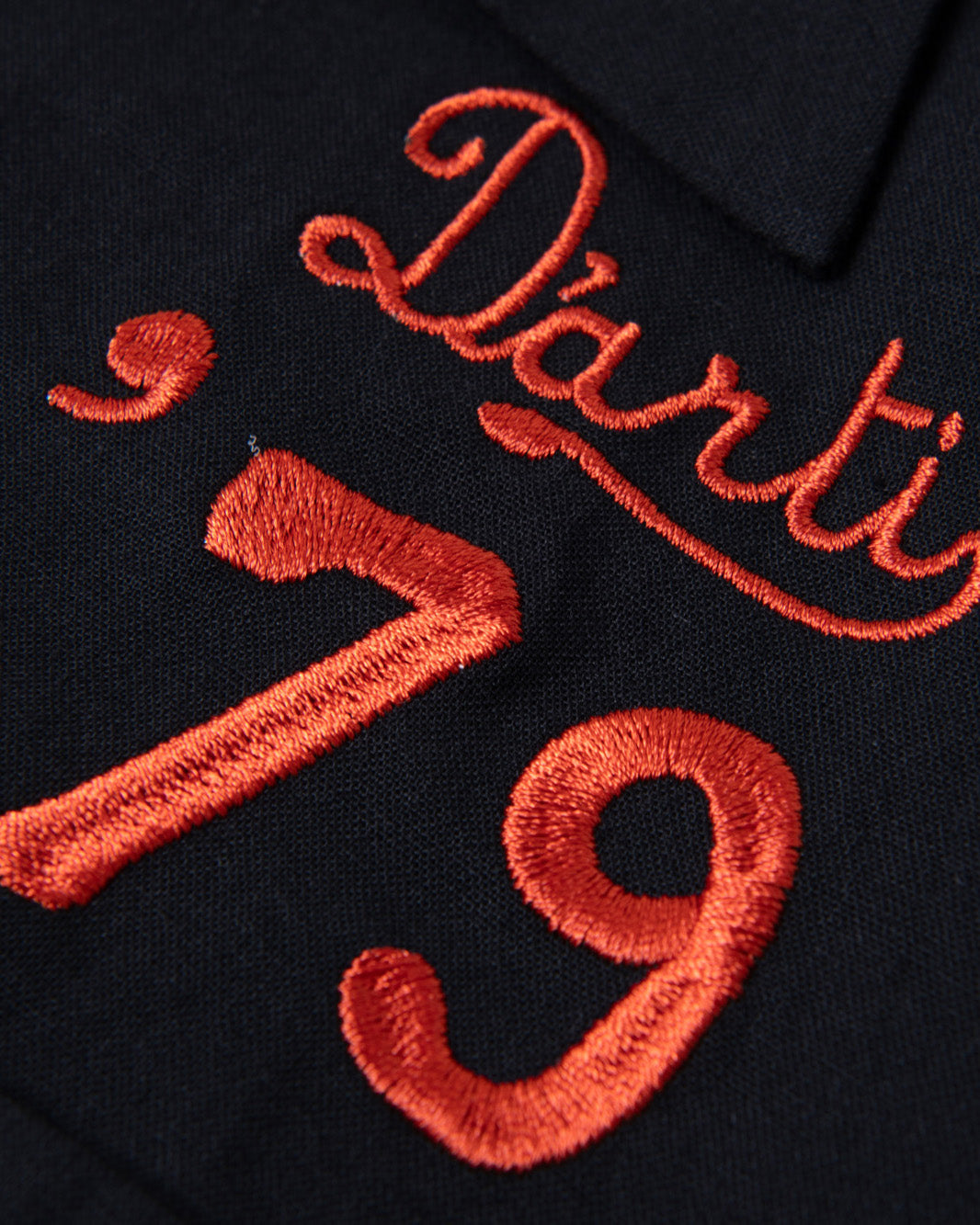 Studio D'Artisan 5743 Embroidered Bowling Shirt - Black