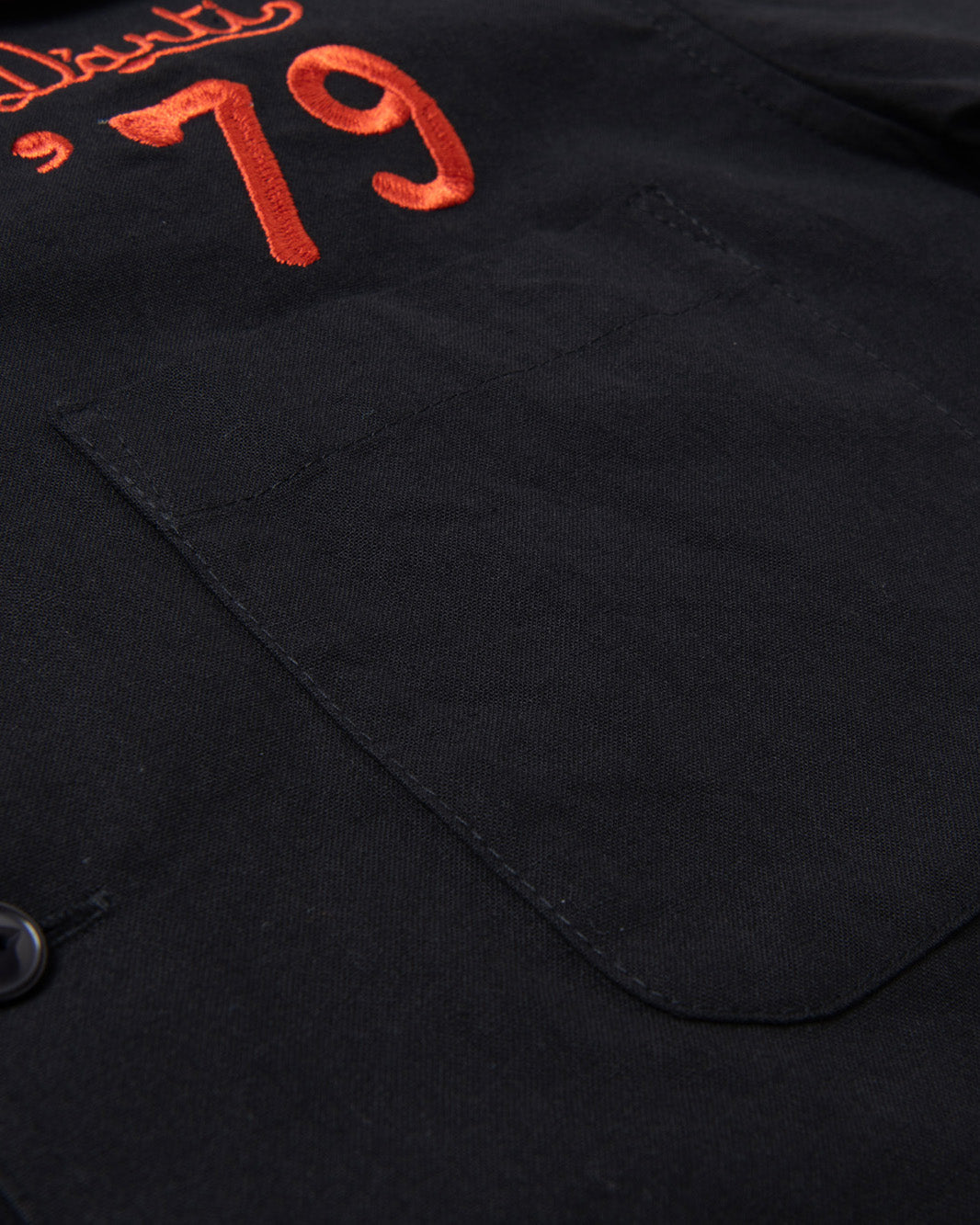Studio D'Artisan 5743 Embroidered Bowling Shirt - Black