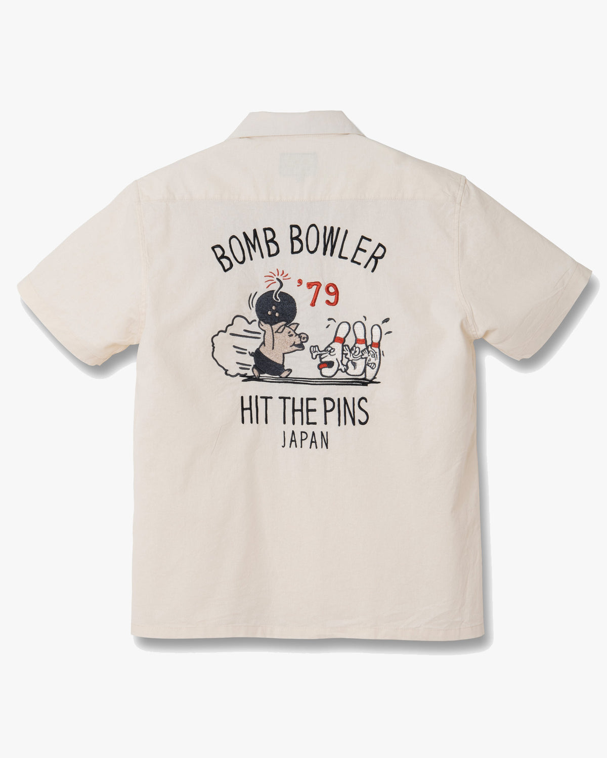 Studio D'Artisan 5743 Embroidered Bowling Shirt - Ivory