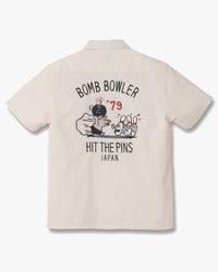 Studio D'Artisan 5743 Embroidered Bowling Shirt - Ivory
