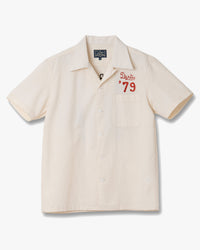 Studio D'Artisan 5743 Embroidered Bowling Shirt - Ivory