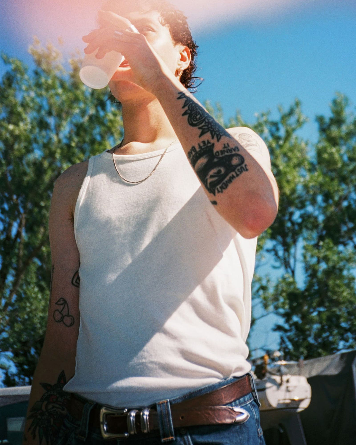 Nudie Jeans Tank Top - Offwhite | Nudie Jeans T Shirts | JEANSTORE