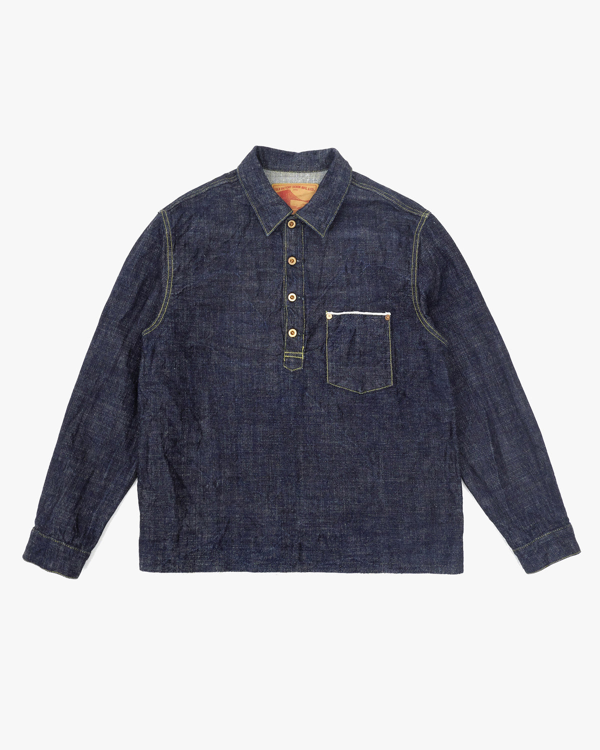 FOB Factory F2384 G3 Selvedge Denim Pullover Jacket - Onewash | FOB Factory Jackets & Coats | Jeanstore