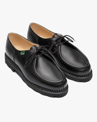 Paraboot Michael Piped Seam Derby Shoe - Lisse Noir / Marche Noire | Paraboot Shoes | JEANSTORE