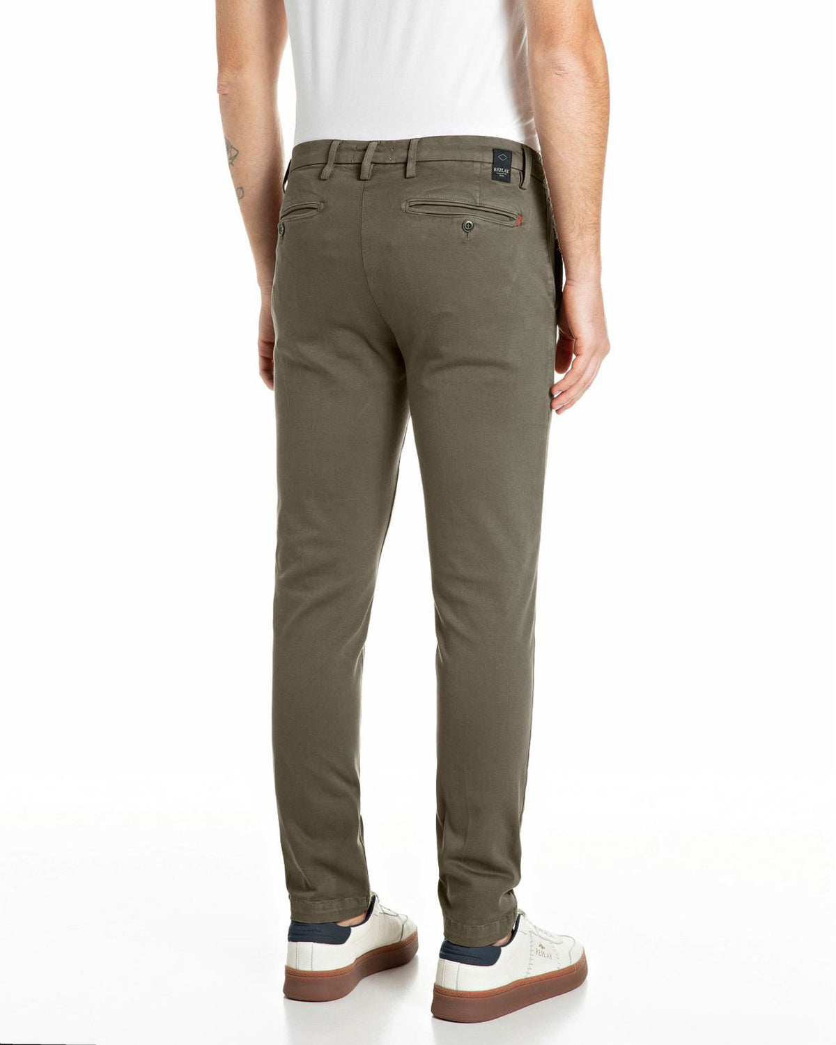 Replay Zeumar Hyperchino Colour XLITE Slim Mens Jeans - Ivy Green