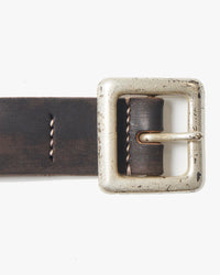 Fullcount 6211 Wild Leather Garrison Belt - Black | Fullcount Belts | JEANSTORE
