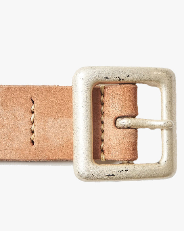 Fullcount 6211 Wild Leather Garrison Belt - Natural