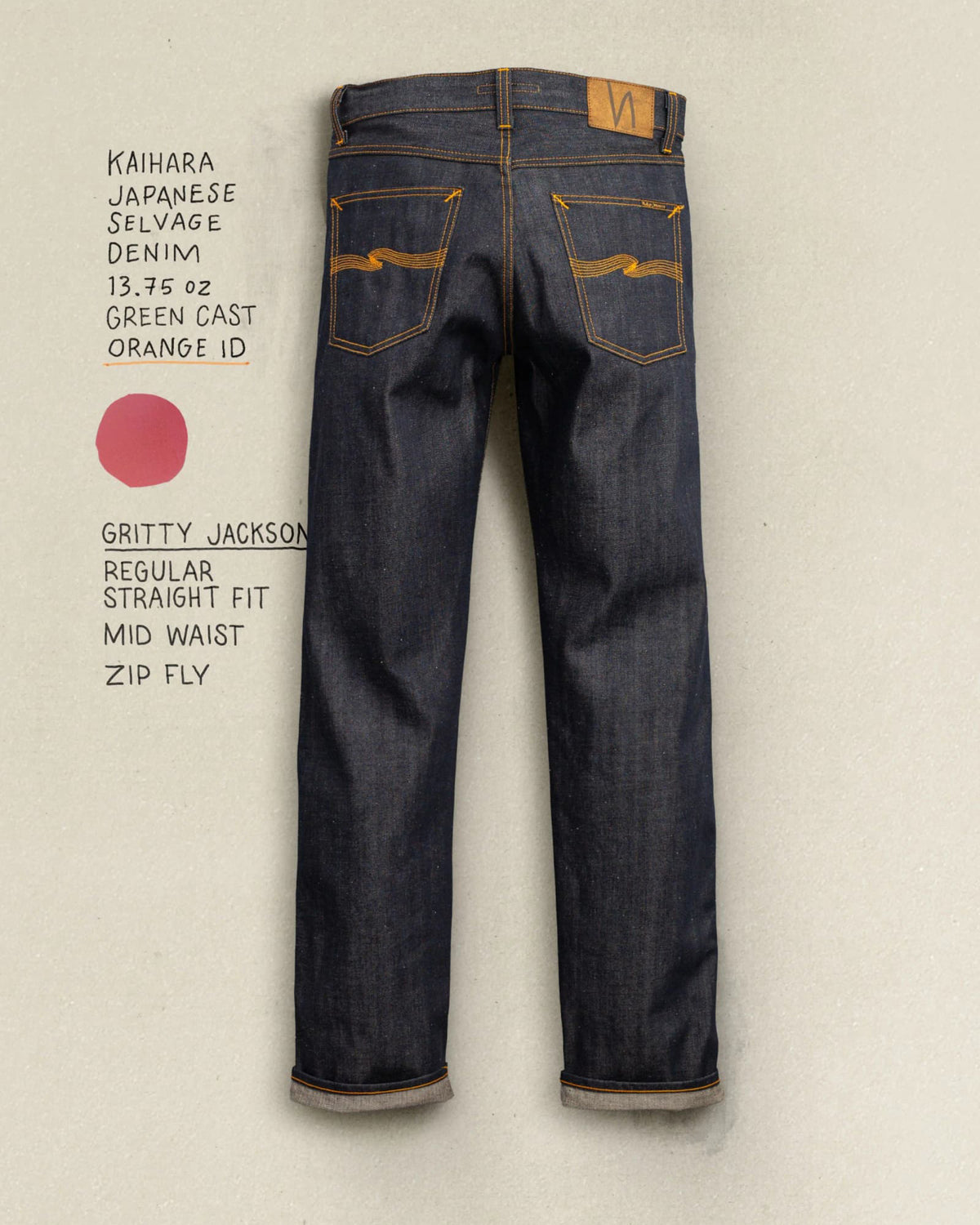 Nudie Gritty Jackson Regular Fit Mens Jeans - Dry Selvage | Nudie Jeans Jeans | Jeanstore