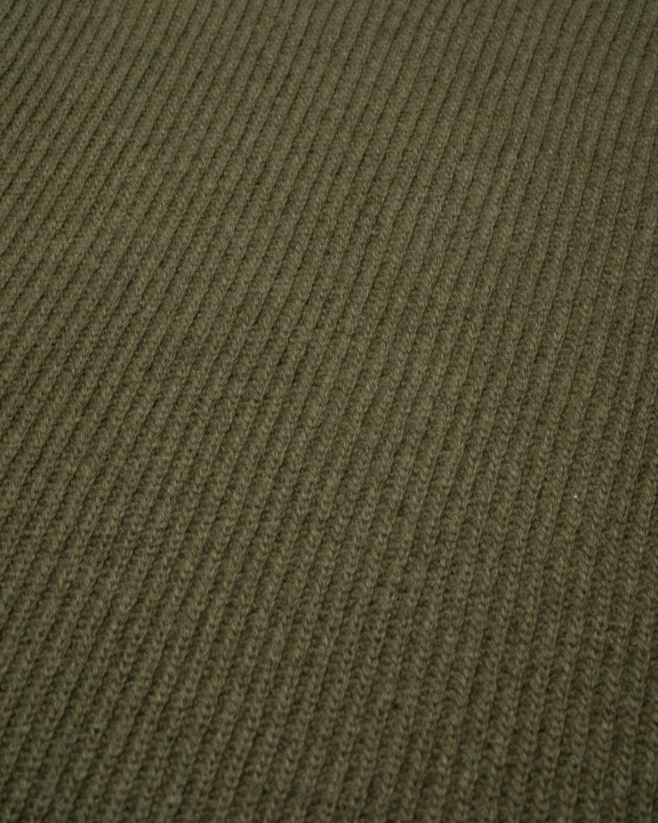 Nudie Jeans August Rib Wool Sweater - Olive