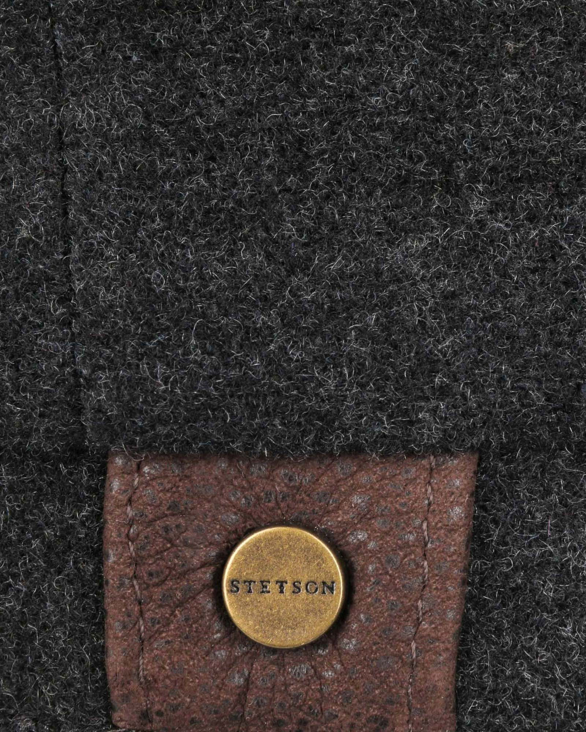 Stetson Hatteras Wool / Cashmere Flat Cap - Anthracite Melange | Stetson Hats | Jeanstore