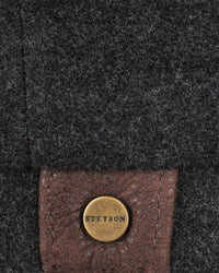 Stetson Hatteras Wool / Cashmere Flat Cap - Anthracite Melange | Stetson Hats | Jeanstore