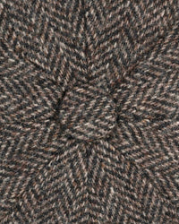 Stetson Hatteras Wool Herringbone Flat Cap - Anthracite Melange